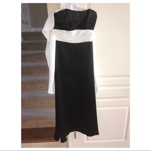 ME TOO! Tuxedo Bridal Satin Dress